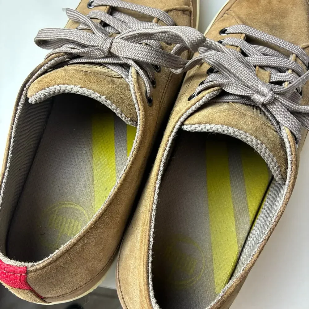 FitFlop Super T Suede All Day Comfort Sneaker Shoes Mink Taupe Women's Size 9